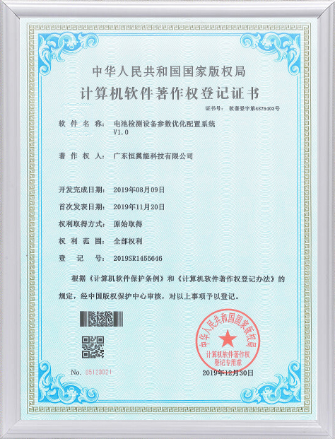 Computer Software Copyright Registration Certificate